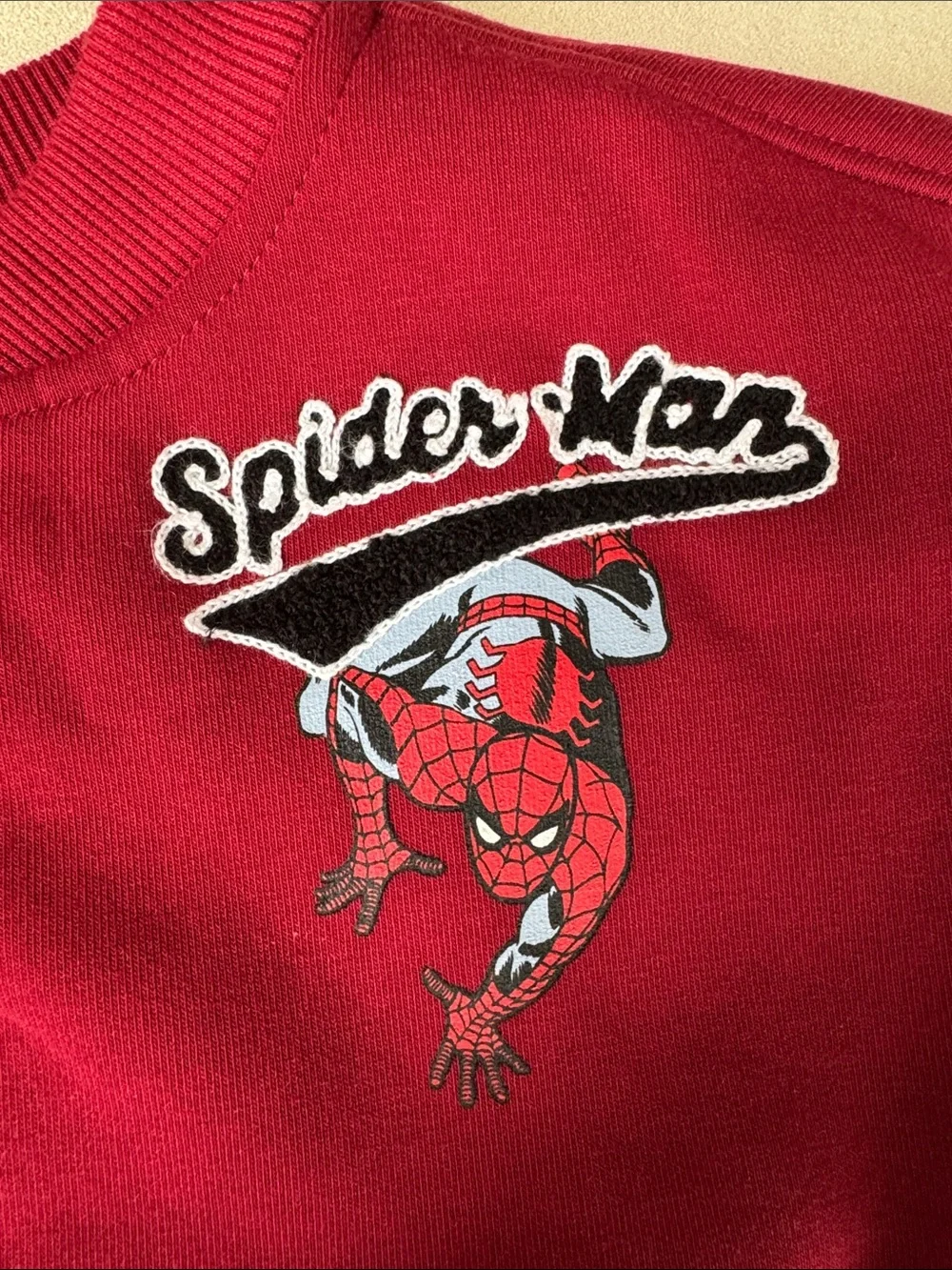 MARVEL Spiderman Red & White Kids Snap-Front Fleece Jacket, NWT, sz kids 5